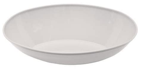 large white plastic serving bowls.